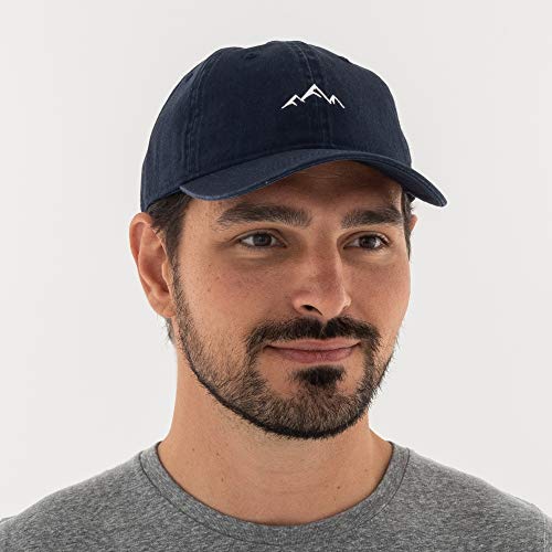 Adult Mountain Dad Hat - Soft Navy Cotton