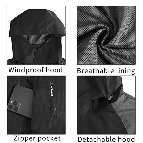 TEZO Waterproof Mens Hiking Rain Jacket