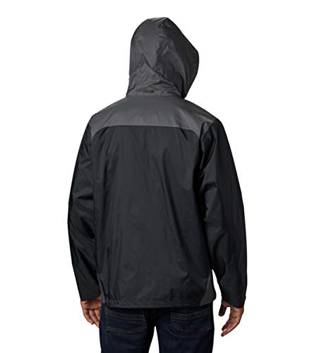 Columbia Glennaker Lake Rain Jacket, Black/Grill, XXL