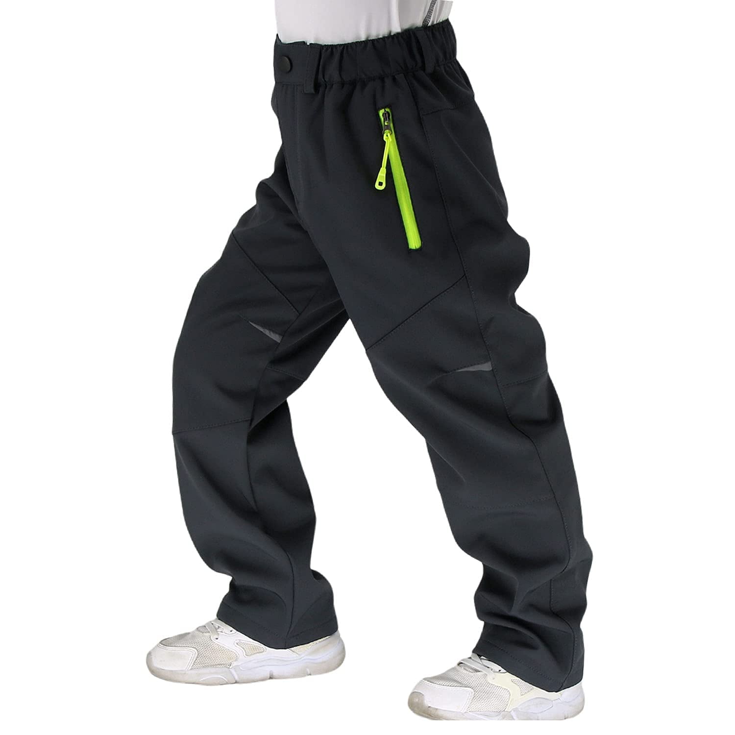 LANBAOSI Kid Hiking Pants Outdoor Waterproof Fleece Lined