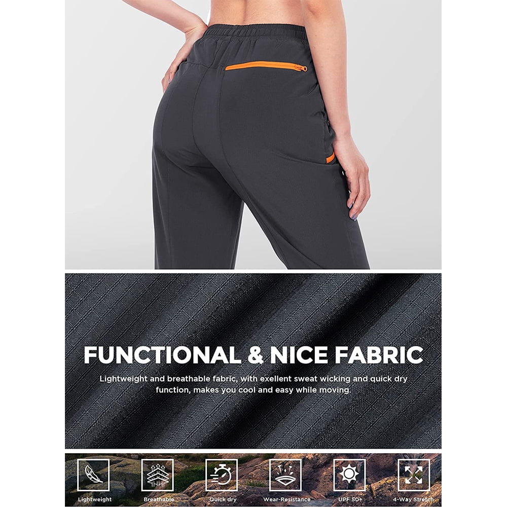 Hiauspor Women's Quick Dry Hiking Cargo Pants