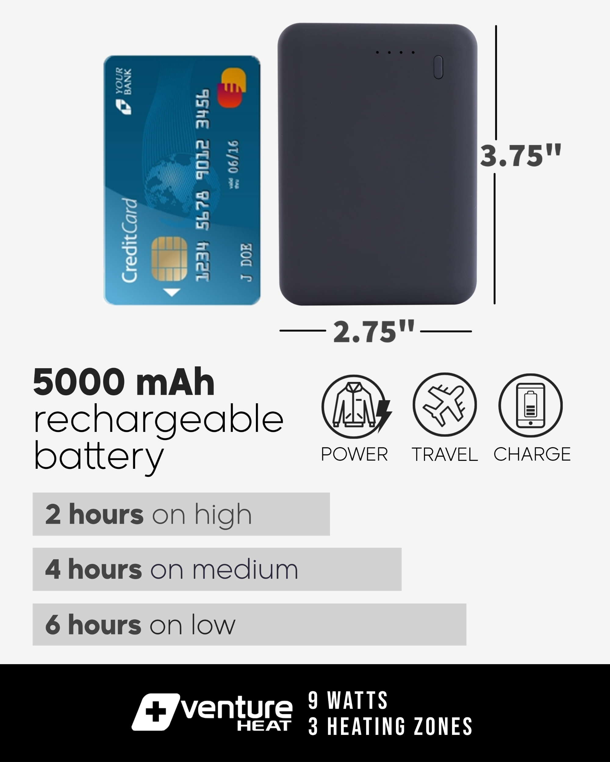 Venture Heat Heated Base Layer Shirt for Hiking