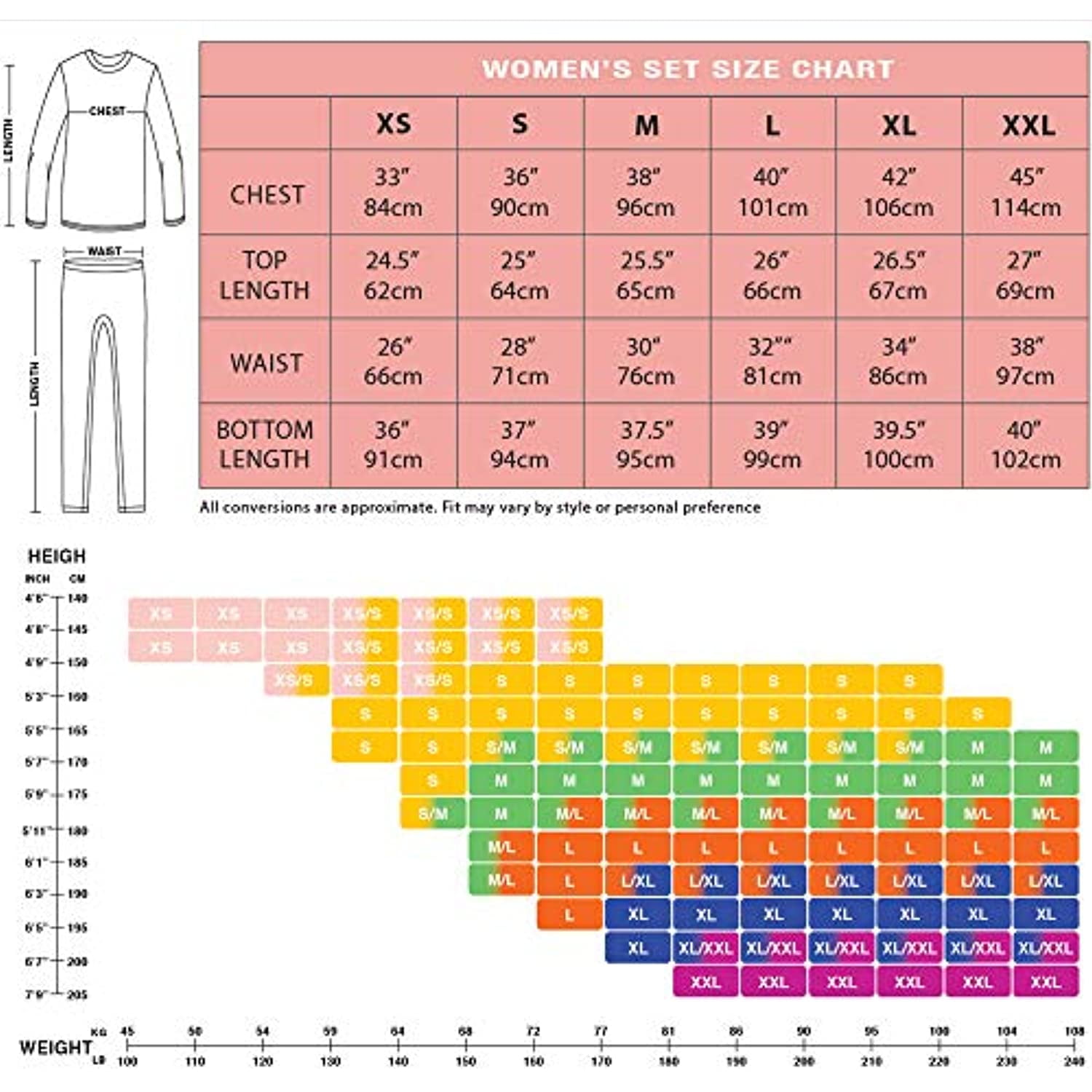 Women's Fleece-Lined Thermal Long Johns - Navy (Large)