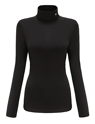 Women's Fleece-Lined Thermal Turtle Neck Shirts