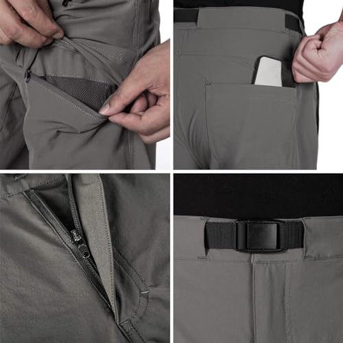 FREE SOLDIER Men's Gray Outdoor Hiking Cargo Pants
