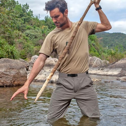 FREE SOLDIER Men's Gray Outdoor Hiking Cargo Pants