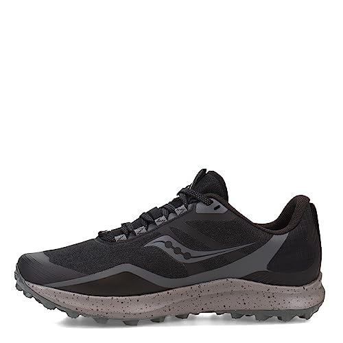 Saucony Peregrine 12 Trail Running Shoe - Black/Charcoal