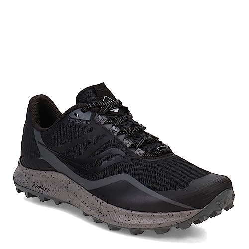 Saucony Peregrine 12 Trail Running Shoe - Black/Charcoal
