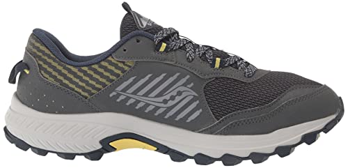 Saucony Women's Trail Running Shoe, Shadow/Sunblaze, 8.5W