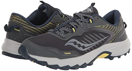 Saucony Women's Trail Running Shoe, Shadow/Sunblaze, 8.5W