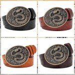 Vintage Western Flower & Snake Belt Buckle
