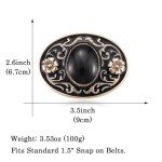 Vintage Western Stone Belt Buckle for Men & Women