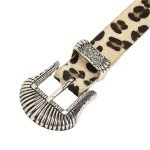Leopard Print Vintage Western Belt Buckle for Women