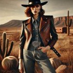 Vintage Western Flower & Snake Belt Buckle