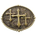 Vintage Western Cowboy Cross Belt Buckle