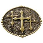Vintage Western Cowboy Cross Belt Buckle