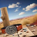 Vintage Western Flower & Snake Belt Buckle