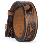 Vintage Leather Cowboy Belt Strap for Men