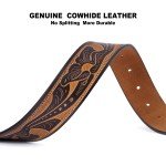 Vintage Leather Cowboy Belt Strap for Men