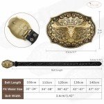 Vintage Western Leather Cowboy Belt Buckle