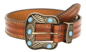 Turquoise Inlay Vintage Western Cowgirl Belt