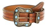 Turquoise Inlay Vintage Western Cowgirl Belt