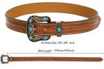 Turquoise Inlay Vintage Western Cowgirl Belt