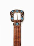 Turquoise Inlay Vintage Western Cowgirl Belt