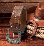Vintage Western Engraved Floral Belt Buckle
