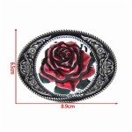 Vintage Floral Rose Belt Buckle for Cowgirls