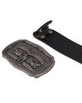 Levi's Black Leather Belt with Antique Buckle