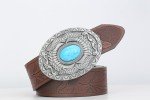 Vintage Cowboy Oval Turquoise Belt Buckle for Men