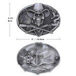 Vintage Western Skull Belt Buckle for Men & Women