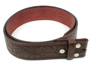 Vintage Leather Belt Strap with Western Embossing