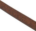 Vintage Leather Belt Strap with Western Embossing