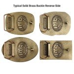 Vintage Indiana US Seal Solid Brass Belt Buckle
