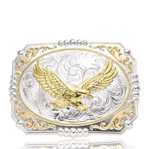 Golden Soaring Eagle Vintage Western Belt Buckle
