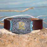 Vintage Turquoise Western Cowboy Belt Buckle