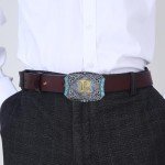 Vintage Turquoise Western Cowboy Belt Buckle