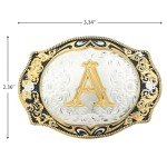 Vintage Western Cowboy Belt Buckle with Initials