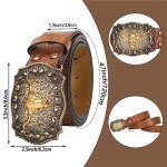 Vintage Floral Engraved Cowboy Belt Buckle