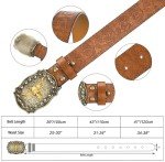 Vintage Floral Engraved Cowboy Belt Buckle
