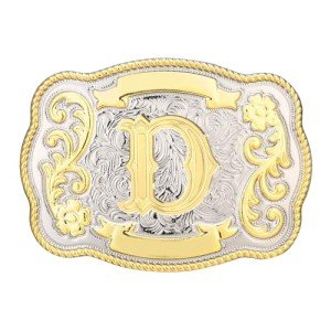 Vintage Western Rodeo Initial Letter Belt Buckle