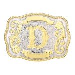 Vintage Western Rodeo Initial Letter Belt Buckle
