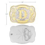 Vintage Western Rodeo Initial Letter Belt Buckle