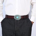 Vintage American Western Cowboy Turquoise Belt Buckle