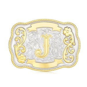 Vintage Western Cowboy Belt Buckle with Initials