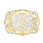 Vintage Western Cowboy Belt Buckle with Initials