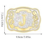 Vintage Western Cowboy Belt Buckle with Initials