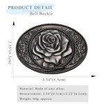 Antique Flower Engraved Vintage Belt Buckle